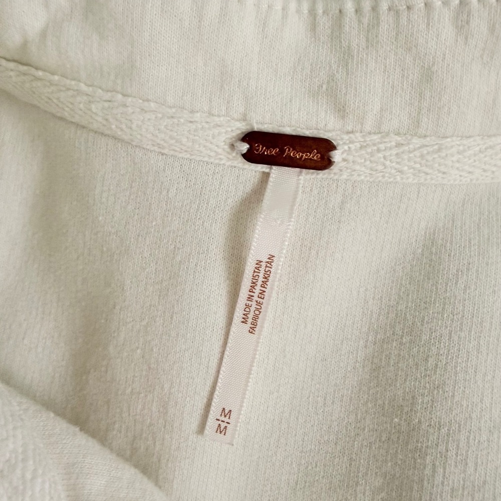 Free People Ruby Jacket Cream Fleece Oversized Button Down Shacket Womens M - Picture 6 of 10